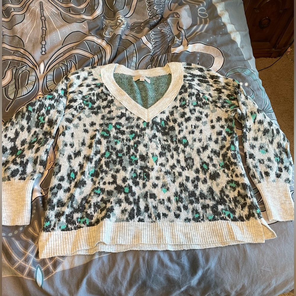 Loft animal print sweater